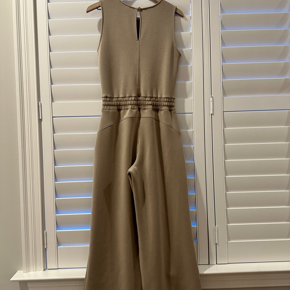 SPANX Wide Leg Jumpsuit in Tan Medium Petite - Picture 2 of 5